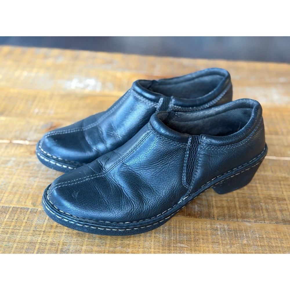 Eastland 9M Womens Black SlipOn Shoes Amore‎ Full Graine Leather Casual Comfort